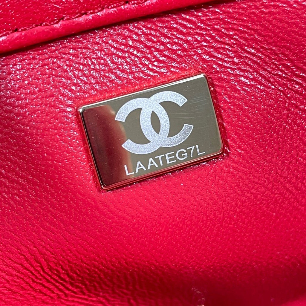 CHL - Large Flap Bag Gold Hardware Red For Women Handbags, Shoulder Bags 9.1in/23LO AS3367