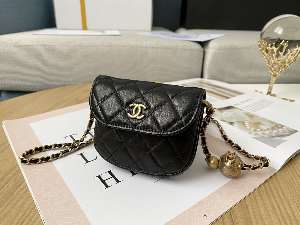 CHL - Mini 1889 Unblocked Metal Ball Black Bag For Women 9LO/3.5in