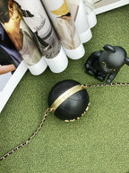 CHL -  Ball Bag Black and Gold Chain Bag For Women 23.5LO/9.25in