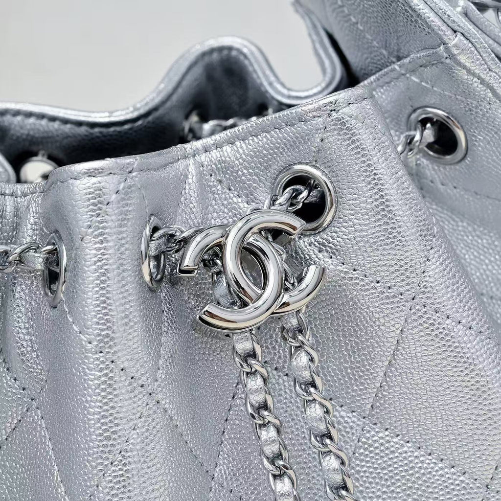 CC Cruise 25/26 Mini Handbag Sliver Caviar Leather