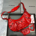 BLN-Ciaga Le Cagole XS Shoulder Bag In Red, For Women,  Bags 13in/33LO