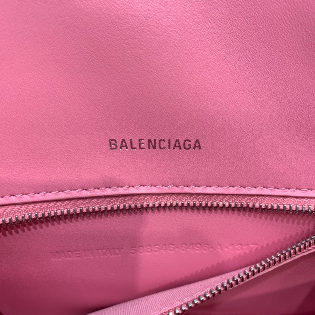 BLN-Ciaga Hourglass Small Handbag In Dark Pink, For Women,  Bags 9in/23LO