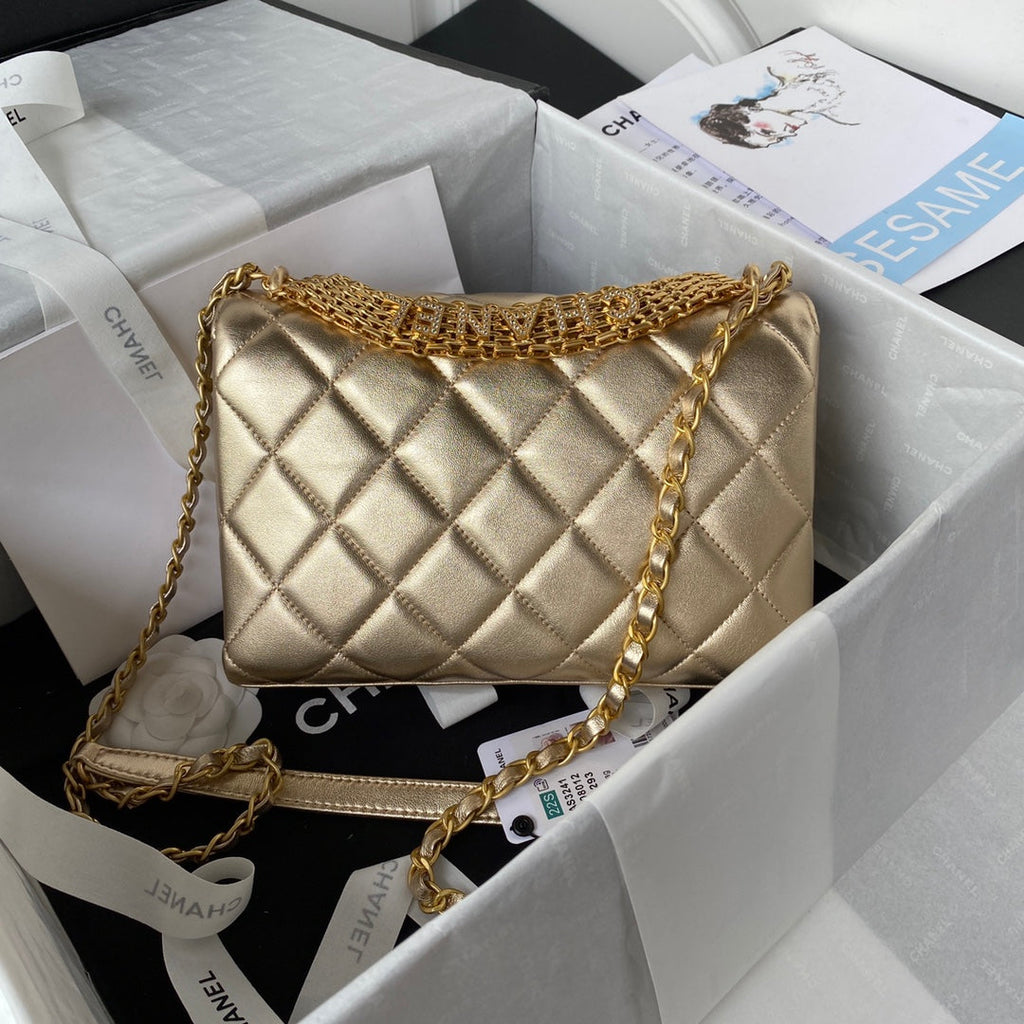 CHL - Flap Bag Small Gold Bag For Women 15LO/6in