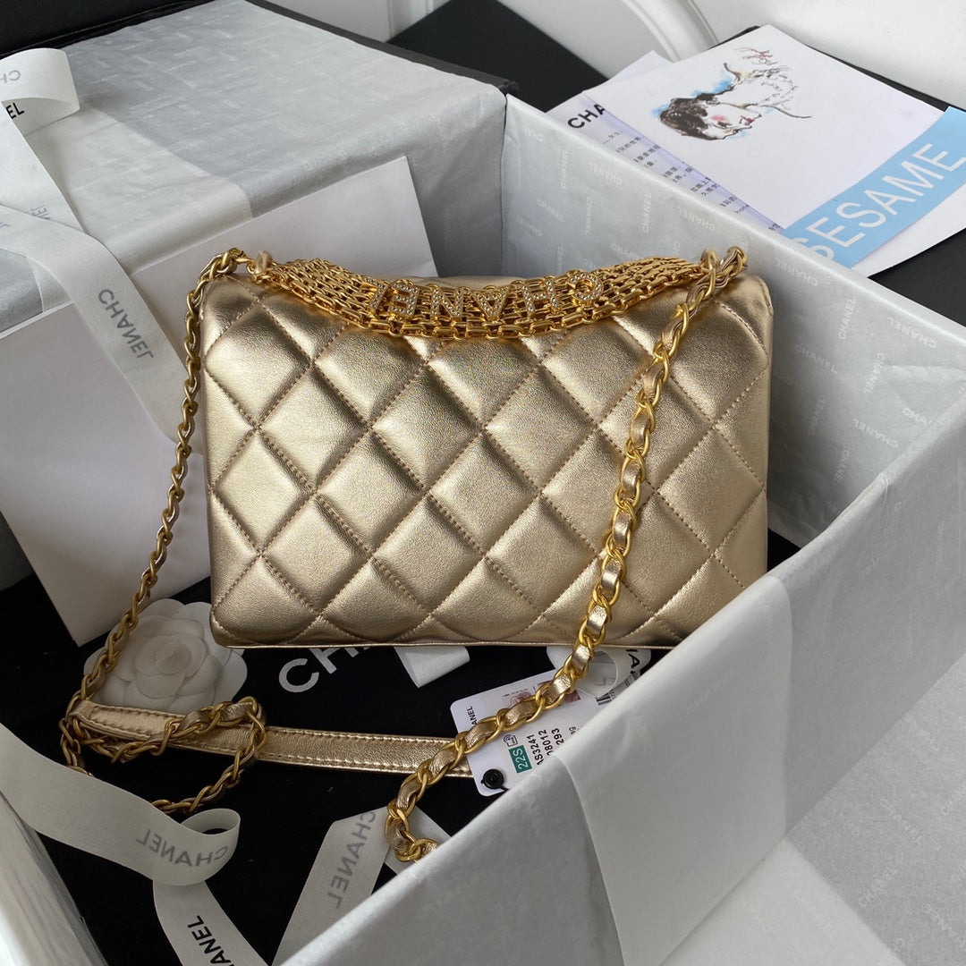 CHL - Flap Bag Small Gold Bag For Women 15LO/6in