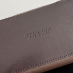 BV Andiamo Small  Brown White Fur Leather