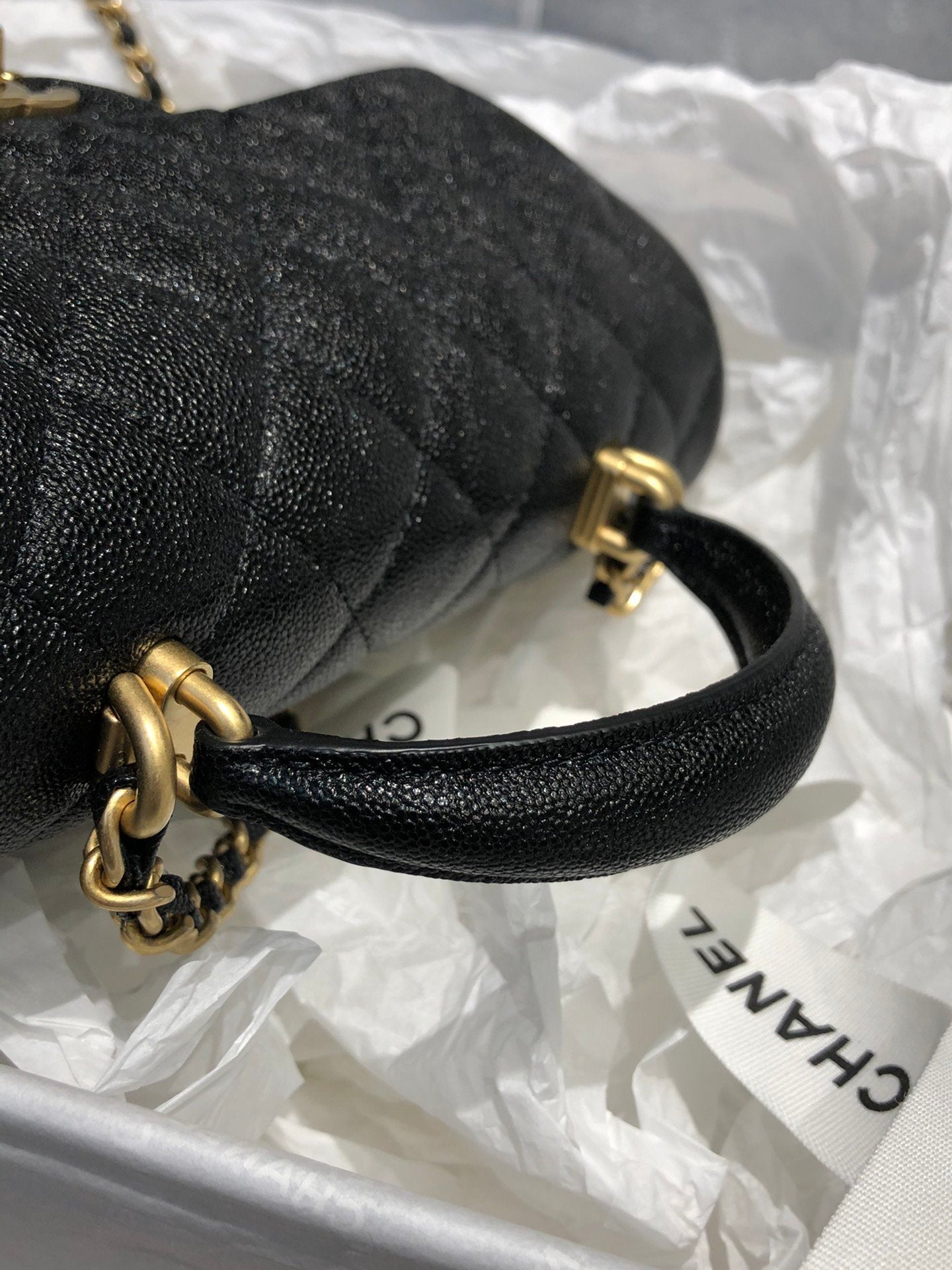 CHL - Mini Flap Bag With Top Handle Black For Women 7.8in/20LO