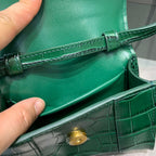 BLN-Ciaga Hourglass Mini Handbag In Green, For Women,  Bags 4.7in/12LO