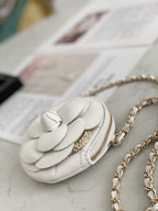 CHL -  Camellia Clutch With Chain White Bag For Women 11LO/4in