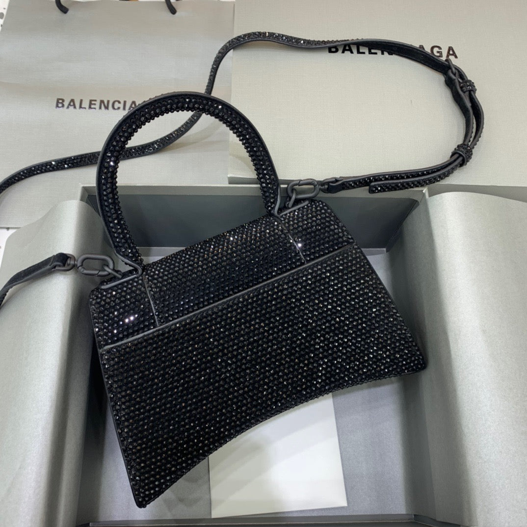 BLN-Ciaga Hourglass XS Handbag In Black, For Women,  Bags 7.4in/19LO 59283328D071071