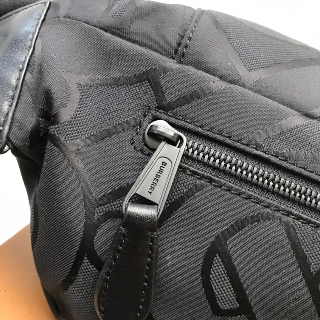 B-Berry - BB  Monogram Recycled Polyester Sonny Bum Bag Black For Men, Bags 12.2in/31LO