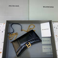 BLN-Ciaga Hourglass Wallet On Chain in Black, For Women,  Bags 9in/23LO