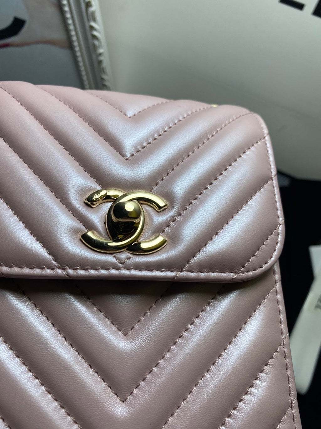 CHL -  Chevron Trendy CHL -  Phone Light Purple Bag For Women 18LO/7in