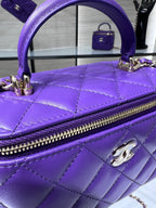 CHL - Vanity With Chain SilLusso Official - Hardware Purple For Women Handbags, Shoulder Bags 6.7in/17LO