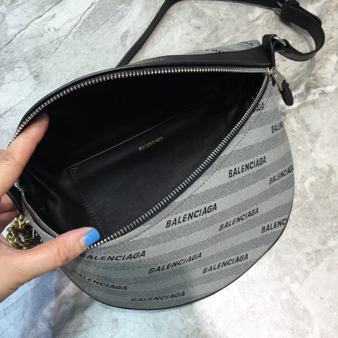 BLN-Ciaga Souvenir XS Belt Bag In Gray, For Women,  Bags 9.5in/24LO
