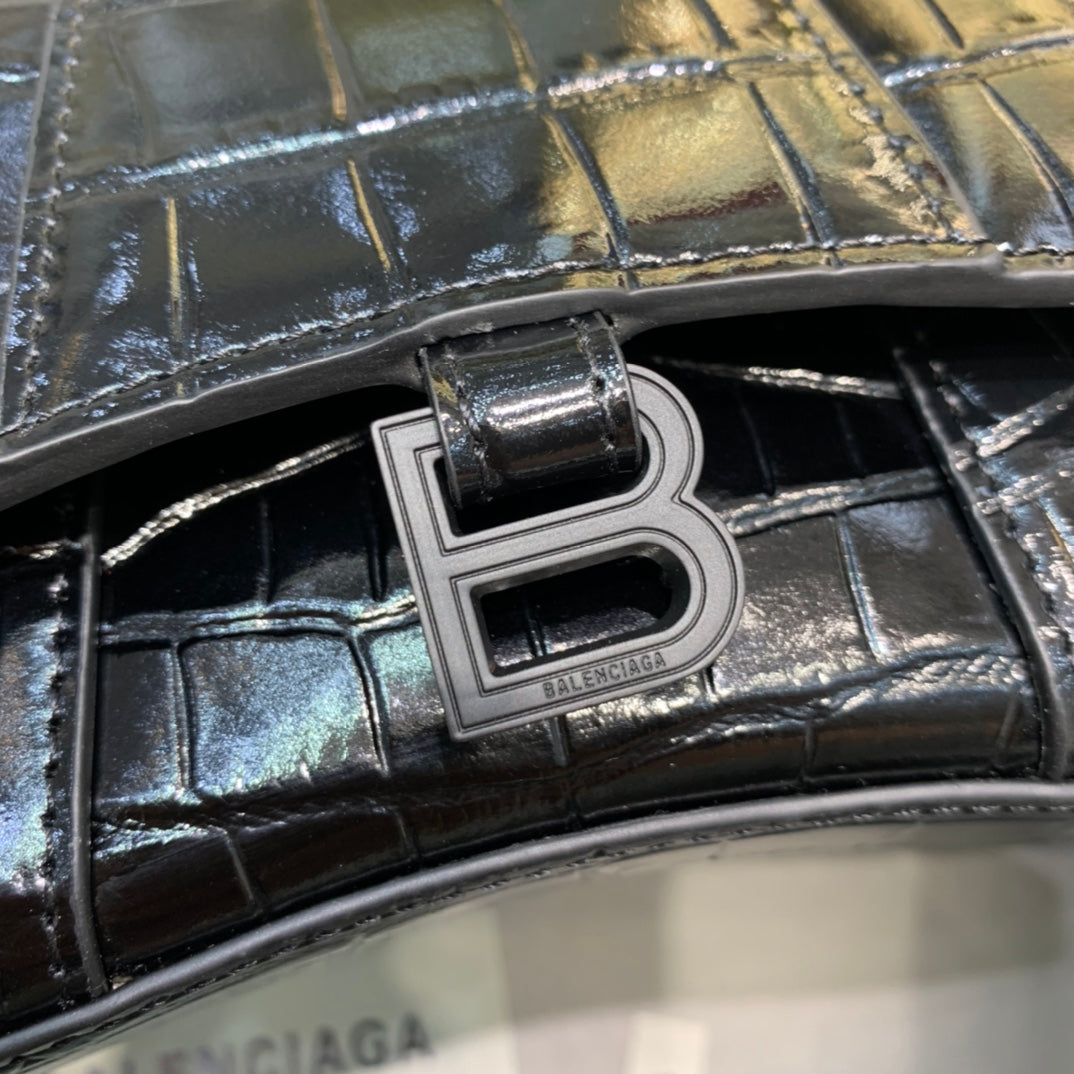 BLN-Ciaga Hourglass Mini Handbag In Black, For Women,  Bags 4.7in/12LO