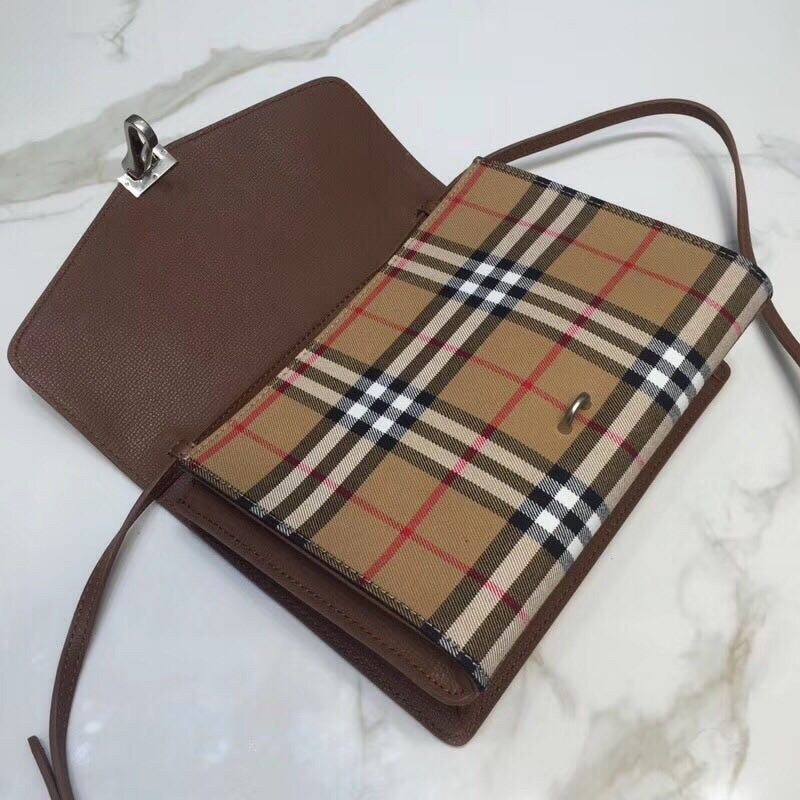 B-Berry - BB  Small  Check And Crossbody Bag Brown For Women, Women’s Bags 9in/24LO
