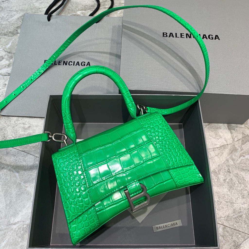 BLN-Ciaga Hourglass Small Handbag In Green, For Women,  Bags 9in/23LO