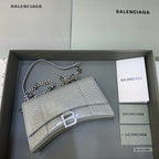 BLN-Ciaga Hourglass Wallet On Chain in Gray, For Women,  Bags 9in/23LO