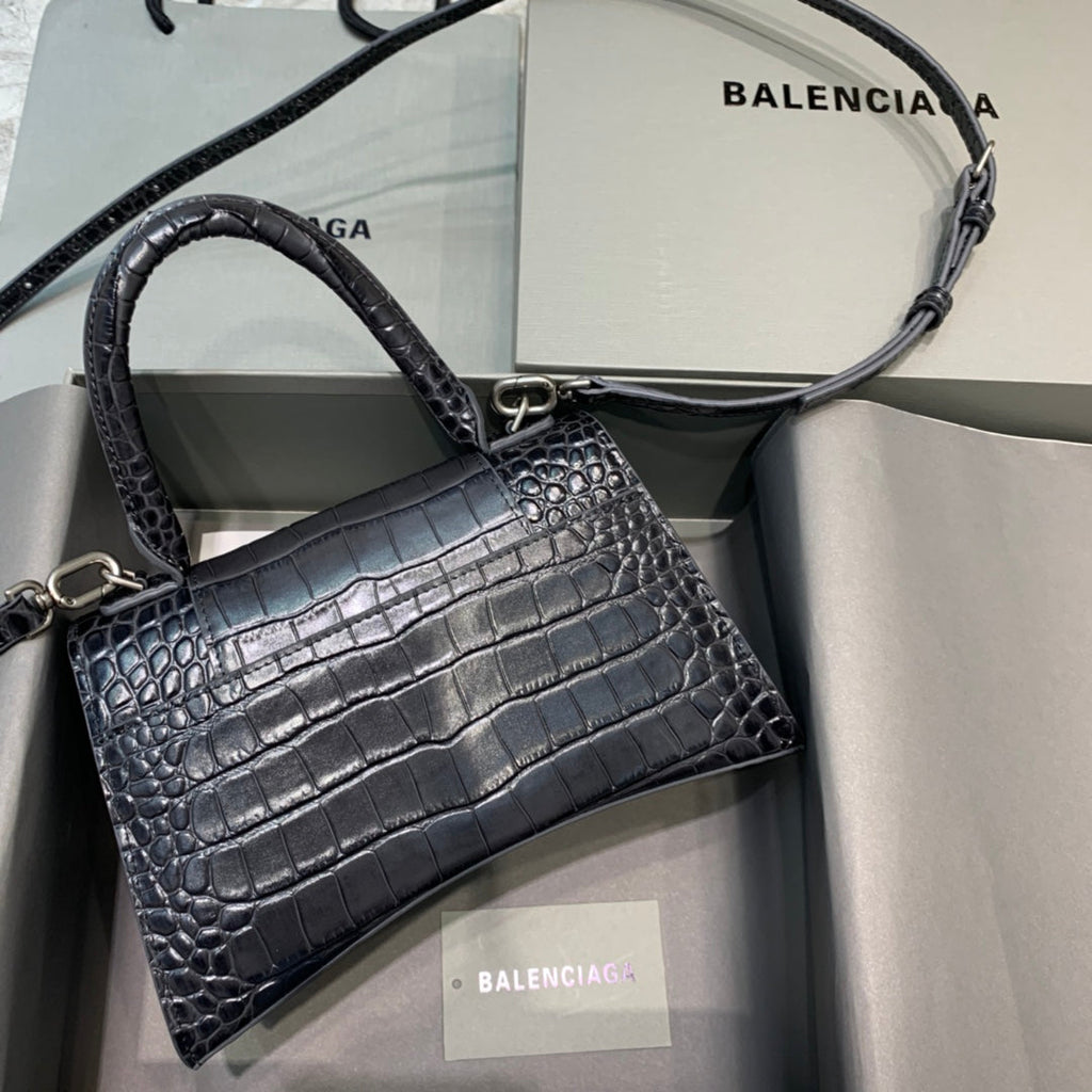 BLN-Ciaga Hourglass Small Handbag In Dark Grey, For Women,  Bags 9in/23LO 5935461LR6Y1309