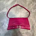 BLN-Ciaga Hourglass Handbag In Dark Pink, For Women,  Bags 9.8in/25LO
