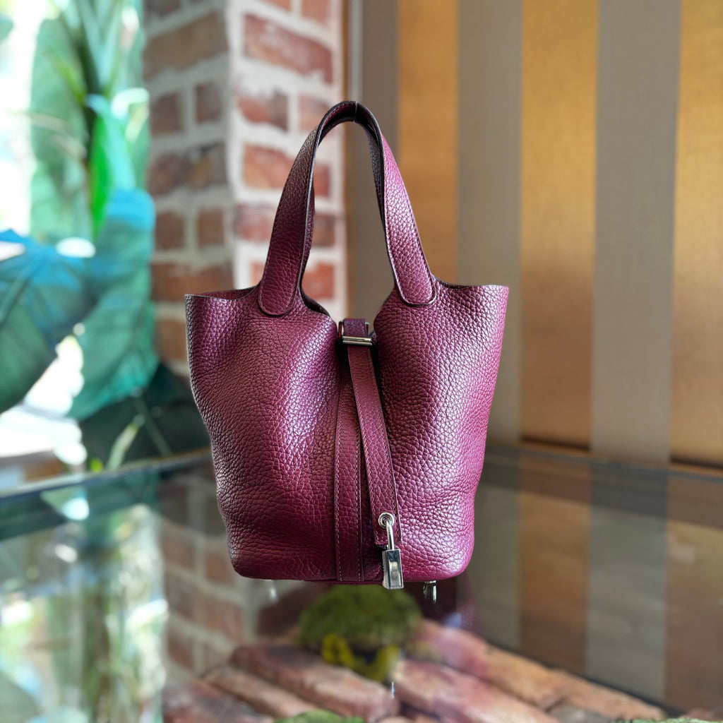 HRMS Picotin Lock PM Taurillon Clemence Tote