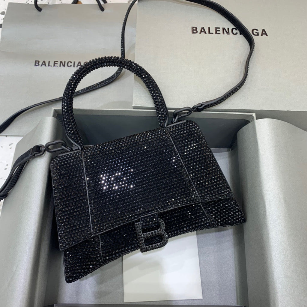 BLN-Ciaga Hourglass XS Handbag In Black, For Women,  Bags 7.4in/19LO 59283328D071071