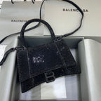 BLN-Ciaga Hourglass XS Handbag In Black, For Women,  Bags 7.4in/19LO 59283328D071071