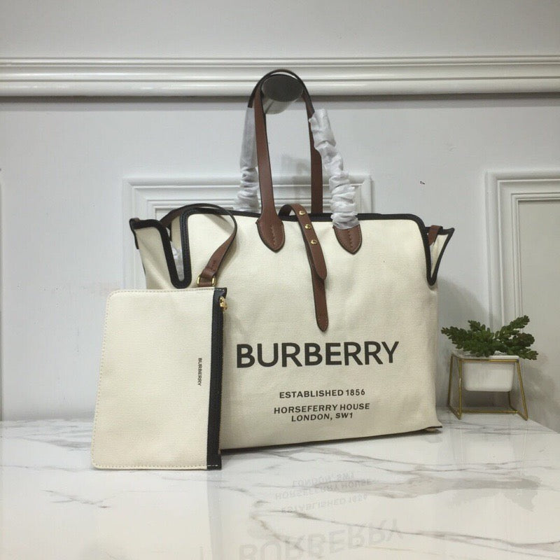 B-Berry - BB  The Large Soft Cotton Canvas Belt Bag Brown For Women, Women’s Bags 16.5in/42LO