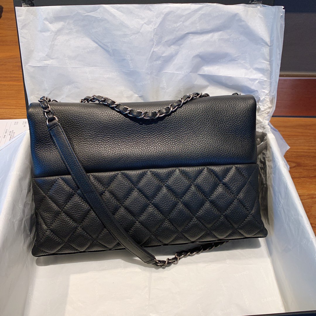 CHL - Flap Bag With Top Handle Black Bag For Women 32LO/12.5in
