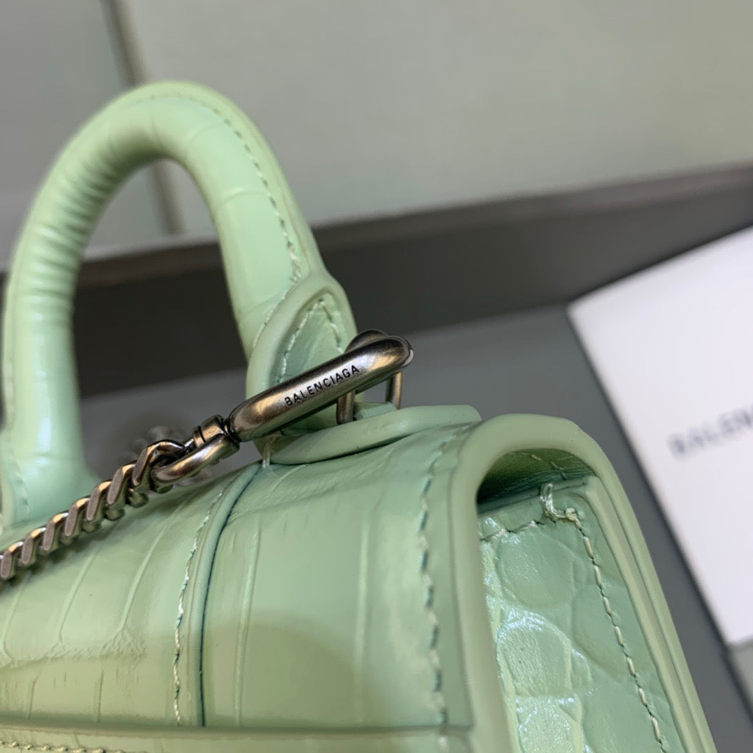 BLN-Ciaga Hourglass Mini Handbag With Chain In Light Green, For Women,  Bags 4.7in/12LO