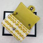 CC Spring-Summer 2026 Classic Flap Bag Yellow White Tweed