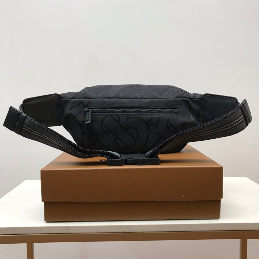 B-Berry - BB  Monogram Recycled Polyester Sonny Bum Bag Black For Men, Bags 12.2in/31LO