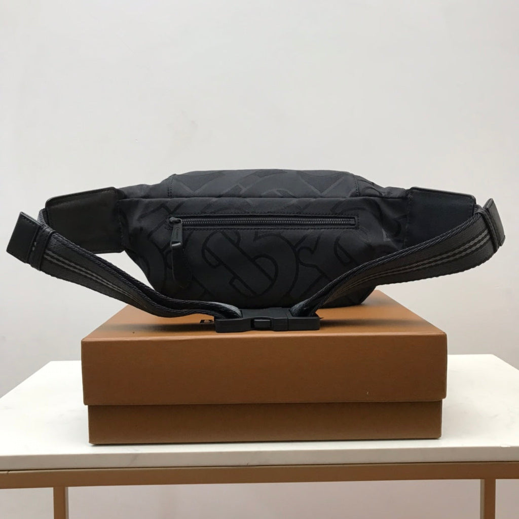 B-Berry - BB  Monogram Recycled Polyester Sonny Bum Bag Black For Men, Bags 12.2in/31LO