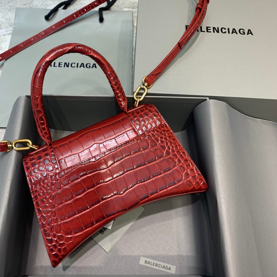 BLN-Ciaga Hourglass Small Handbag In Dark Red, For Women,  Bags 9in/23LO 5935461LRGM6211