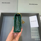 BLN-Ciaga Hourglass Wallet On Chain in Dark Green, For Women,  Bags 7.6in/19LO 6560501LRGM3011