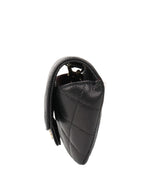 CHNL -  Black Caviar Glasses Case Chain Bag.