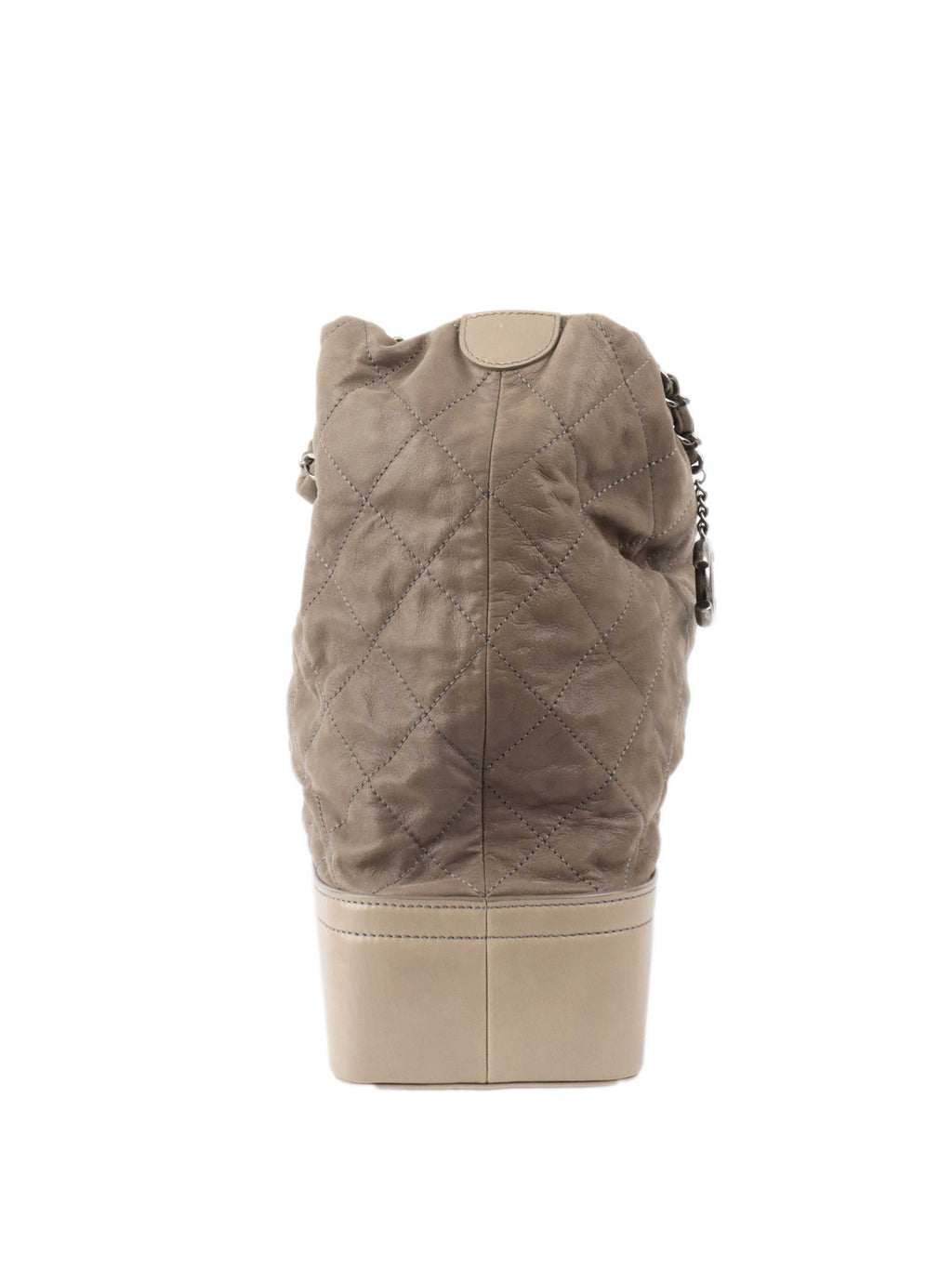 CHNL -  Grey Quilted Calfskin Tote.