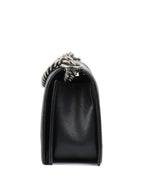 CHNL -  Medium Black Chevron Boy Bag.