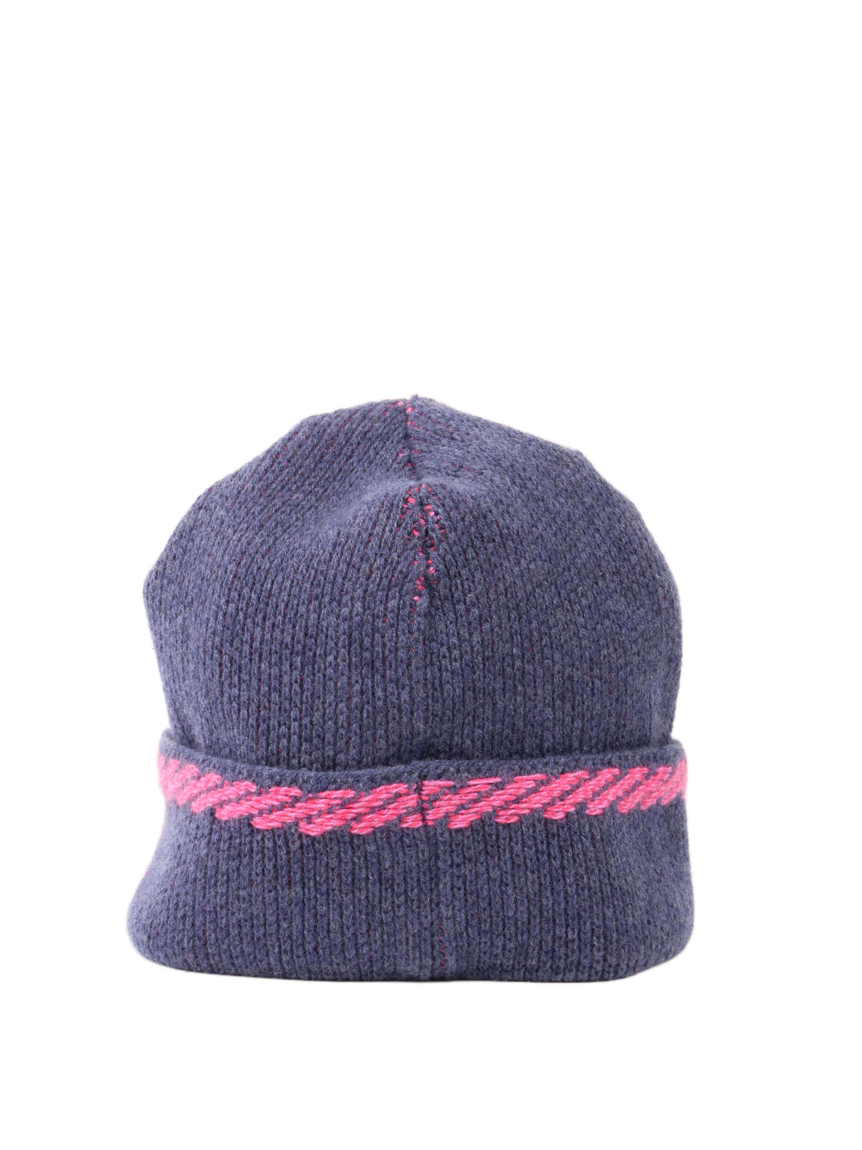 CHNL -  Navy and Fuchsia Beanie.