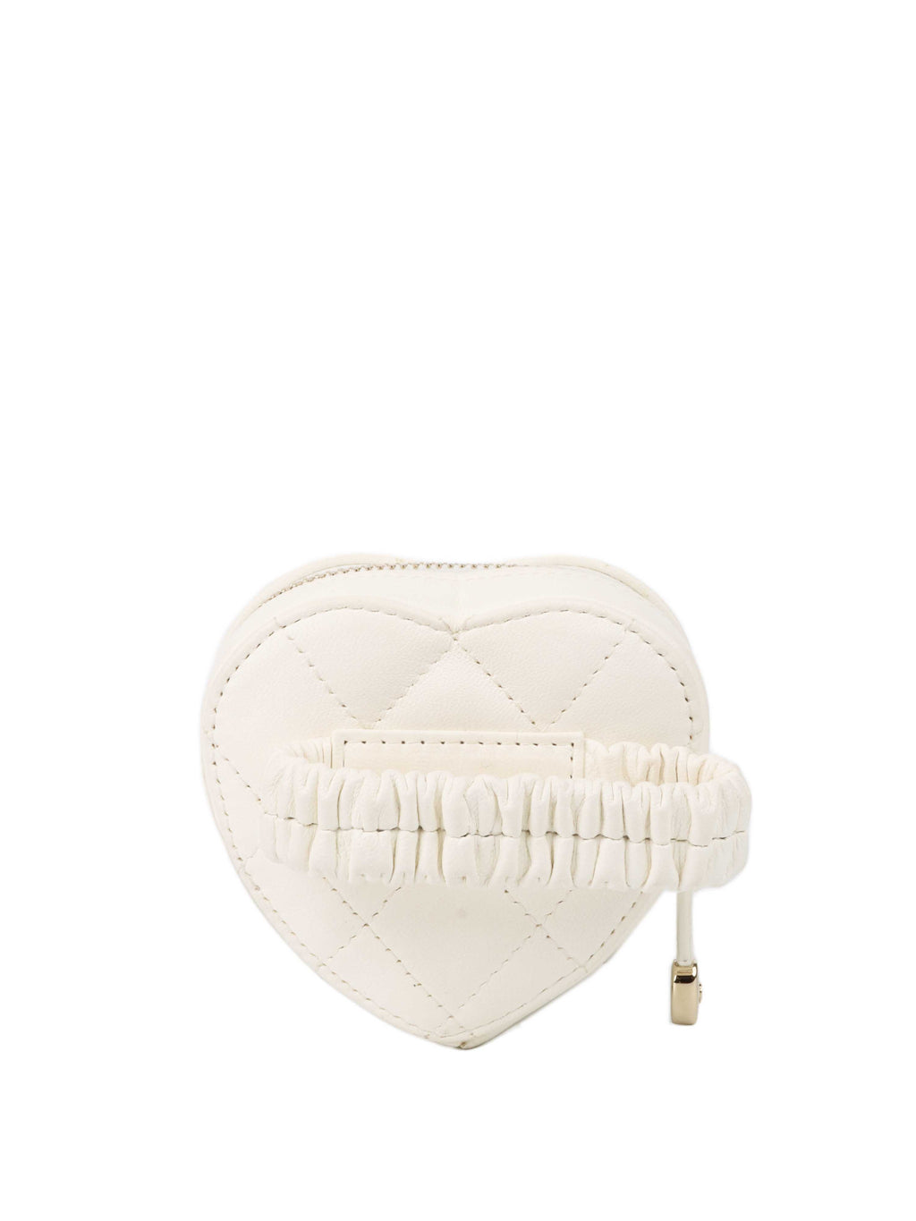 CHNL -  White Heart Coin Purse.