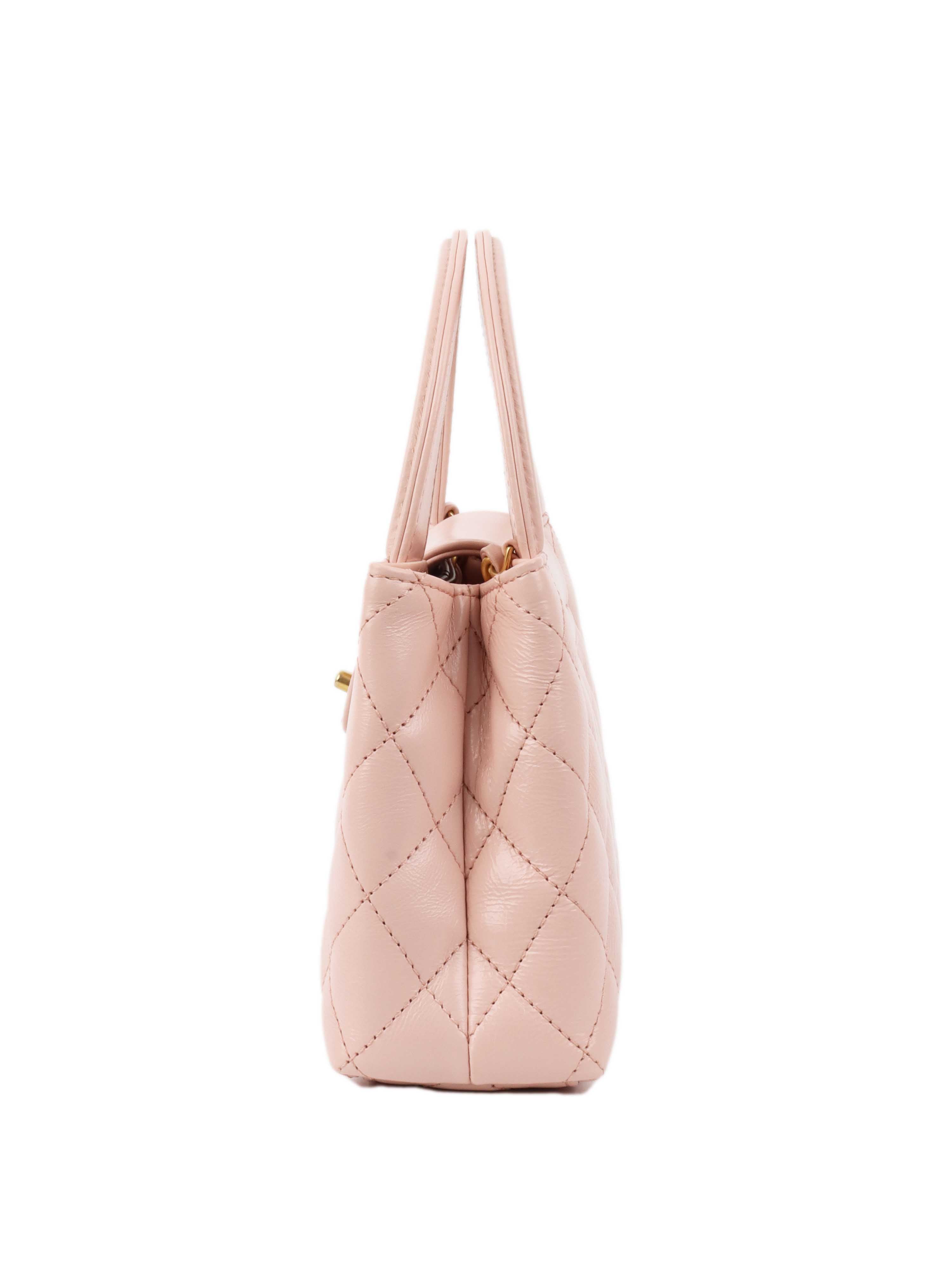 CHNL -  Small Pink Kelly Bag.