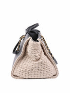 CHNL -  Black & Raffia Deauville Tote.