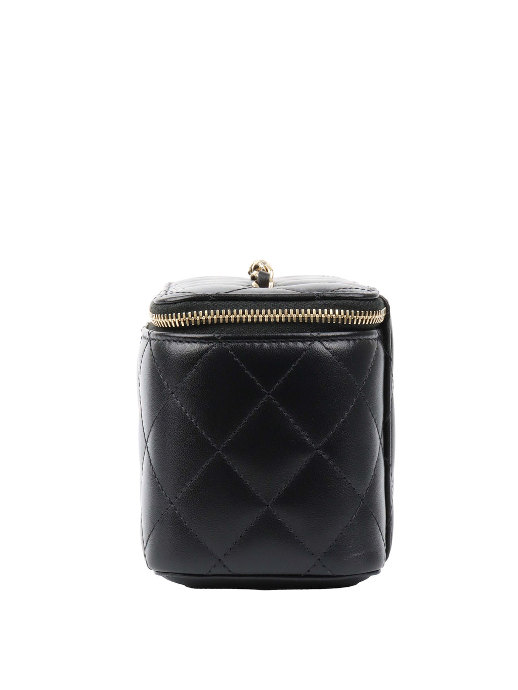 CHNL -  Black Lambskin Vanity Bag.