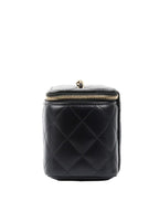 CHNL -  Black Lambskin Vanity Bag.
