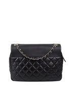 CHNL -  Black Wrinkled Quilted Flap Bag