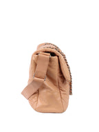CHNL -  Patent Salmon Leather Shoulder Bag.