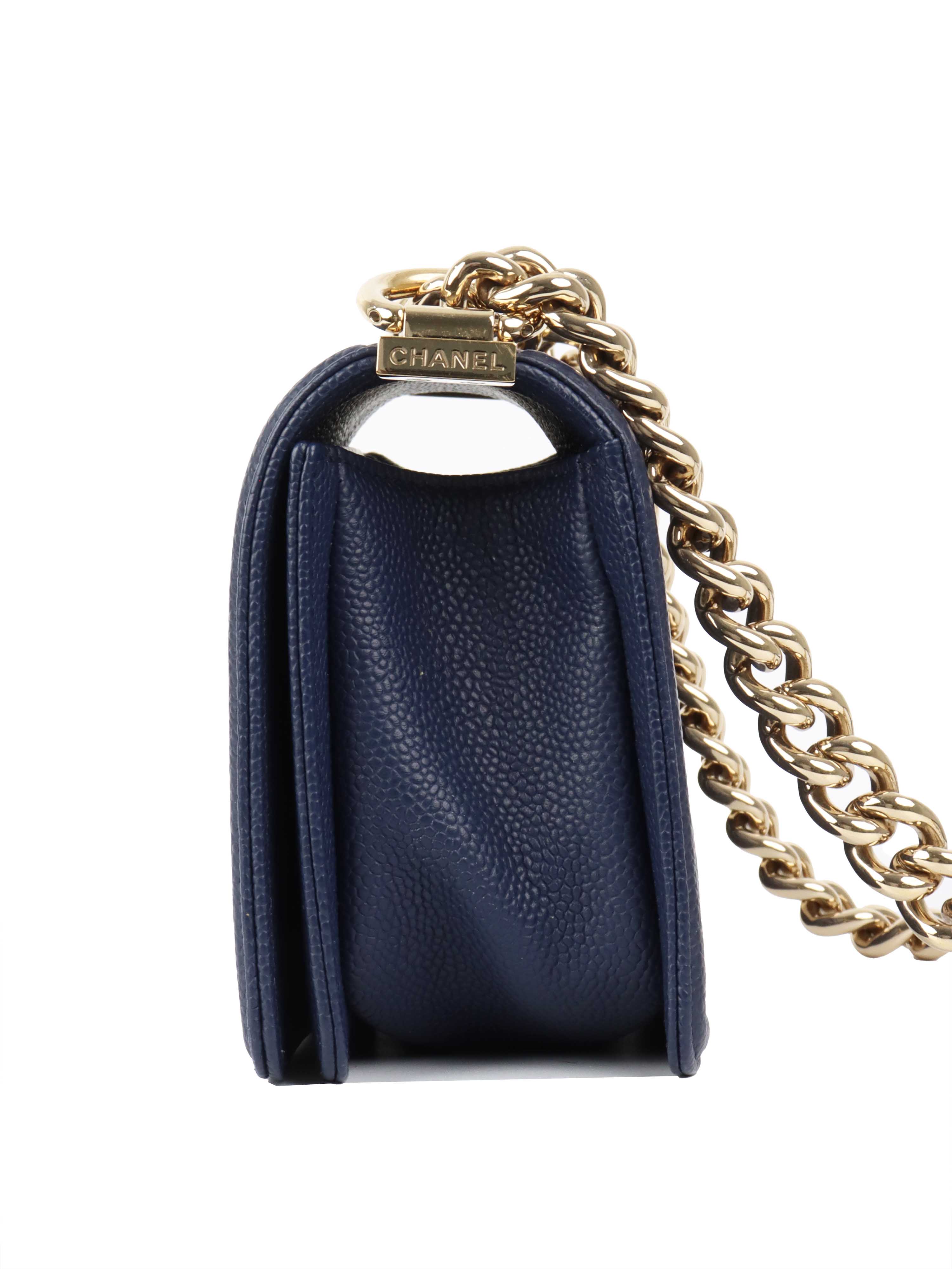 CHNL -  Small Navy Boy Bag GHW.