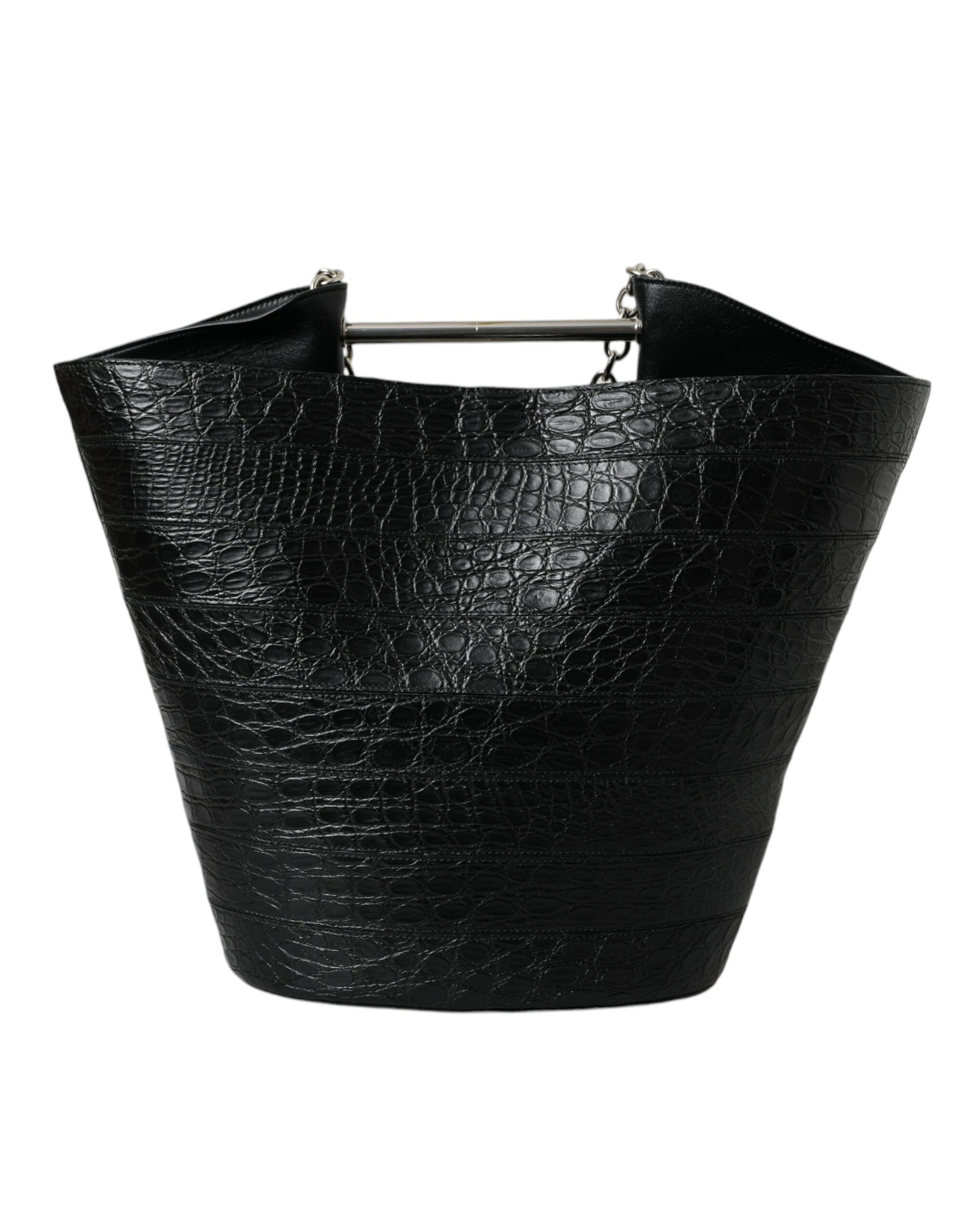 Blnciaga Elegant  Crocodile Leather Maxi Bucket Women's Bag