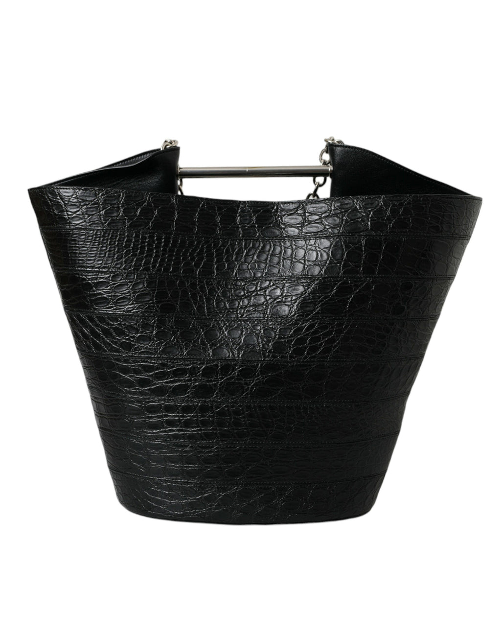 Blnciaga Elegant  Crocodile Leather Maxi Bucket Women's Bag