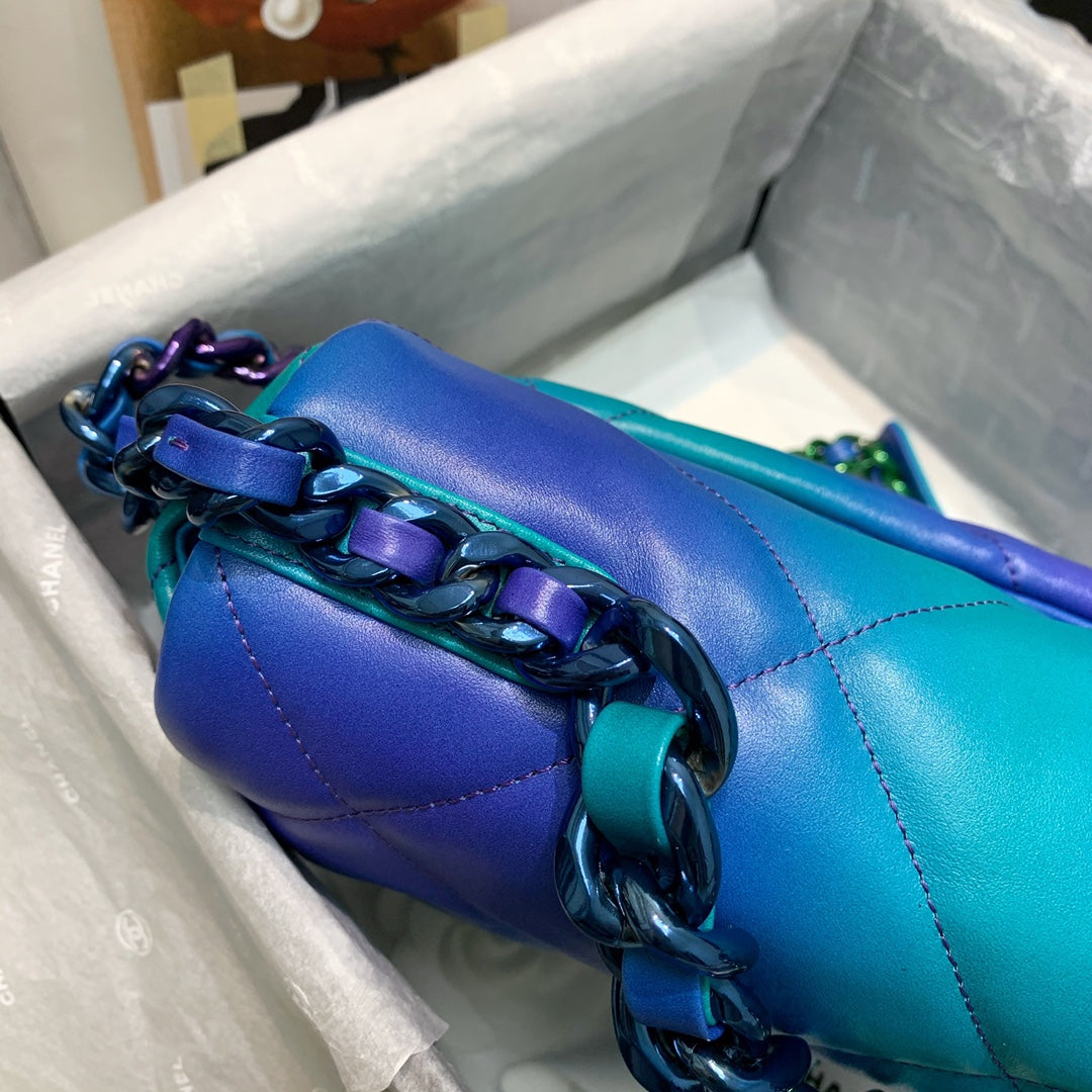 CHL -  19 Tie and Dye Flap Ombre Bag For Women 25LO/10in